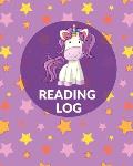 Reading Log Book For Girls: Reading Notebook, Record And Organize Book Information, Writing Prompts For Young Readers, Student And Homeschool Read