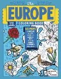The Europe Coloring Book: 45 Maps with Capitals and National Symbols