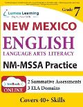 New Mexico Measures of Student Success and Achievement (NM-MSSA) Test Practice: Grade 7 English Language Arts Literacy (ELA) Practice Workbook and Ful