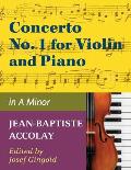 Accolay, J.B. - Concerto No. 1 in a minor for Violin - Arranged by Josef Gingold - International