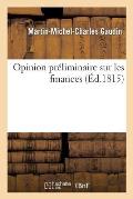 Opinion Pr?liminaire Sur Les Finances