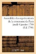 Assembl?e Des Repr?sentants de la Commune de Paris Jeudi 14 Janvier 1790