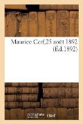 Maurice Cerf,25 Aout 1892