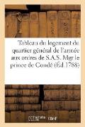 Tableau Du Logement Du Quartier G?n?ral de l'Arm?e Aux Ordres de S.A.S. Mgr Le Prince de Cond?: ? Saint-Omer. 1788
