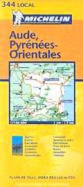 Michelin Local France Maps #344: Michelin Local France Aude/Pyrenees-Orientales Map