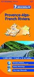 Michelin Map Provence Alps French Riviera Map 527