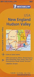 Michelin Usa: New England, Hudson Valley Map 581