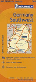Michelin Germany Southwest Map 545 10th Edition