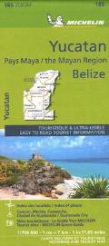 Michelin ZOOM Yucatan & the Mayan Region Belize Road & Tourist Map 185