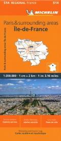 France Paris & Surrounding Areas Map 514