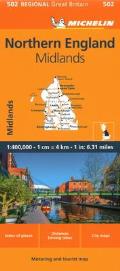 Michelin Map Great Britain: England North & the Midlands 502