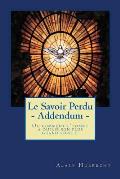 Le Savoir Perdu - Addendum