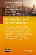 Sustainability Issues for the Deep Foundations: Proceedings of the 2nd Geomeast International Congress and Exhibition on Sustainable Civil Infrastruct