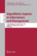Algorithmic Aspects in Information and Management: 12th International Conference, Aaim 2018, Dallas, Tx, Usa, December 3-4, 2018, Proceedings