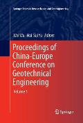 Proceedings of China-Europe Conference on Geotechnical Engineering: Volume 1