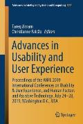 Advances in Usability and User Experience: Proceedings of the Ahfe 2019 International Conferences on Usability & User Experience, and Human Factors an