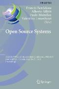 Open Source Systems: 15th Ifip Wg 2.13 International Conference, OSS 2019, Montreal, Qc, Canada, May 26-27, 2019, Proceedings