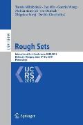Rough Sets: International Joint Conference, Ijcrs 2019, Debrecen, Hungary, June 17-21, 2019, Proceedings