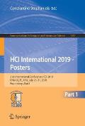 Hci International 2019 - Posters: 21st International Conference, Hcii 2019, Orlando, Fl, Usa, July 26-31, 2019, Proceedings, Part I