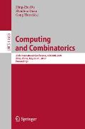 Computing and Combinatorics: 25th International Conference, Cocoon 2019, Xi'an, China, July 29-31, 2019, Proceedings