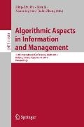 Algorithmic Aspects in Information and Management: 13th International Conference, Aaim 2019, Beijing, China, August 6-8, 2019, Proceedings