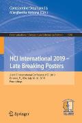 Hci International 2019 - Late Breaking Posters: 21st Hci International Conference, Hcii 2019, Orlando, Fl, Usa, July 26-31, 2019, Proceedings