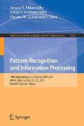 Pattern Recognition and Information Processing: 14th International Conference, Prip 2019, Minsk, Belarus, May 21-23, 2019, Revised Selected Papers