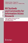 Nii Testbeds and Community for Information Access Research: 14th International Conference, Ntcir 2019, Tokyo, Japan, June 10-13, 2019, Revised Selecte