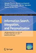Information Search, Integration, and Personalization: 13th International Workshop, Isip 2019, Heraklion, Greece, May 9-10, 2019, Revised Selected Pape