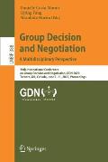 Group Decision and Negotiation: A Multidisciplinary Perspective: 20th International Conference on Group Decision and Negotiation, Gdn 2020, Toronto, O