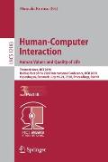 Human-Computer Interaction. Human Values and Quality of Life: Thematic Area, Hci 2020, Held as Part of the 22nd International Conference, Hcii 2020, C