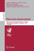 Electronic Government: 19th Ifip Wg 8.5 International Conference, Egov 2020, Link?ping, Sweden, August 31 - September 2, 2020, Proceedings
