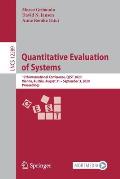 Quantitative Evaluation of Systems: 17th International Conference, Qest 2020, Vienna, Austria, August 31 - September 3, 2020, Proceedings