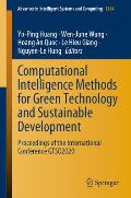 Computational Intelligence Methods for Green Technology and Sustainable Development: Proceedings of the International Conference Gtsd2020