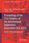 Proceedings of the 21st Congress of the International Ergonomics Association (Iea 2021): Volume V: Methods & Approaches