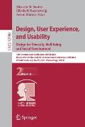 Design, User Experience, and Usability: Design for Diversity, Well-Being, and Social Development: 10th International Conference, Duxu 2021, Held as Pa