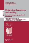 Design, User Experience, and Usability: Design for Contemporary Technological Environments: 10th International Conference, Duxu 2021, Held as Part of