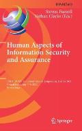 Human Aspects of Information Security and Assurance: 15th Ifip Wg 11.12 International Symposium, Haisa 2021, Virtual Event, July 7-9, 2021, Proceeding