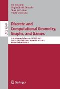 Discrete and Computational Geometry, Graphs, and Games: 21st Japanese Conference, Jcdcggg 2018, Quezon City, Philippines, September 1-3, 2018, Revised