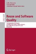 Reuse and Software Quality: 20th International Conference on Software and Systems Reuse, Icsr 2022, Montpellier, France, June 15-17, 2022, Proceed