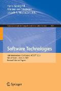 Software Technologies: 16th International Conference, Icsoft 2021, Virtual Event, July 6-8, 2021, Revised Selected Papers