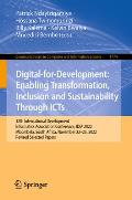Digital-For-Development: Enabling Transformation, Inclusion and Sustainability Through Icts: 12th International Development Informatics Association Co
