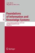 Foundations of Information and Knowledge Systems: 13th International Symposium, Foiks 2024, Sheffield, Uk, April 8-11, 2024, Proceedings