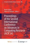 Proceedings of the Second International Conference on Advances in Computing Research (ACR'24)