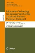 Information Technology for Management: Solving Social and Business Problems Through It: Itbs 2023 Main Track and Ism 2023 Thematic Track, Held as Part