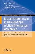 Digital Transformation in Education and Artificial Intelligence Application: Second International Conference, Mostart 2024, Mostar, Bosnia and Herzego