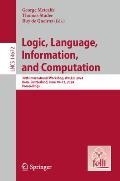 Logic, Language, Information, and Computation: 30th International Workshop, Wollic 2024, Bern, Switzerland, June 10-13, 2024, Proceedings