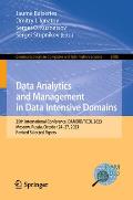 Data Analytics and Management in Data Intensive Domains: 25th International Conference, Damdid/Rcdl 2023, Moscow, Russia, October 24-27, 2023, Revised