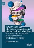 Human Values and Intercultural Competence in Internationalised Universities: The Views of Administrative and Support Staff in Two European Settings