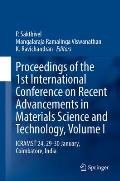 Proceedings of the 1st International Conference on Recent Advancements in Materials Science and Technology, Volume I: Icramst'24, 29-30 January, Coimb